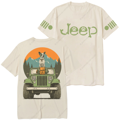 Pet Dog With Car Jp T-Shirt