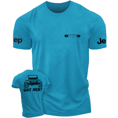 JP Halloween Got Mud Pumpkin Skull And  Front And Rear Design JP T-Shirt