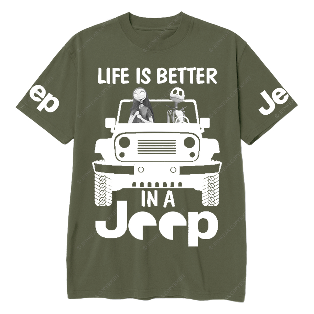 Sally And Jack Bust Life Is Better In A Car Jp T-Shirt