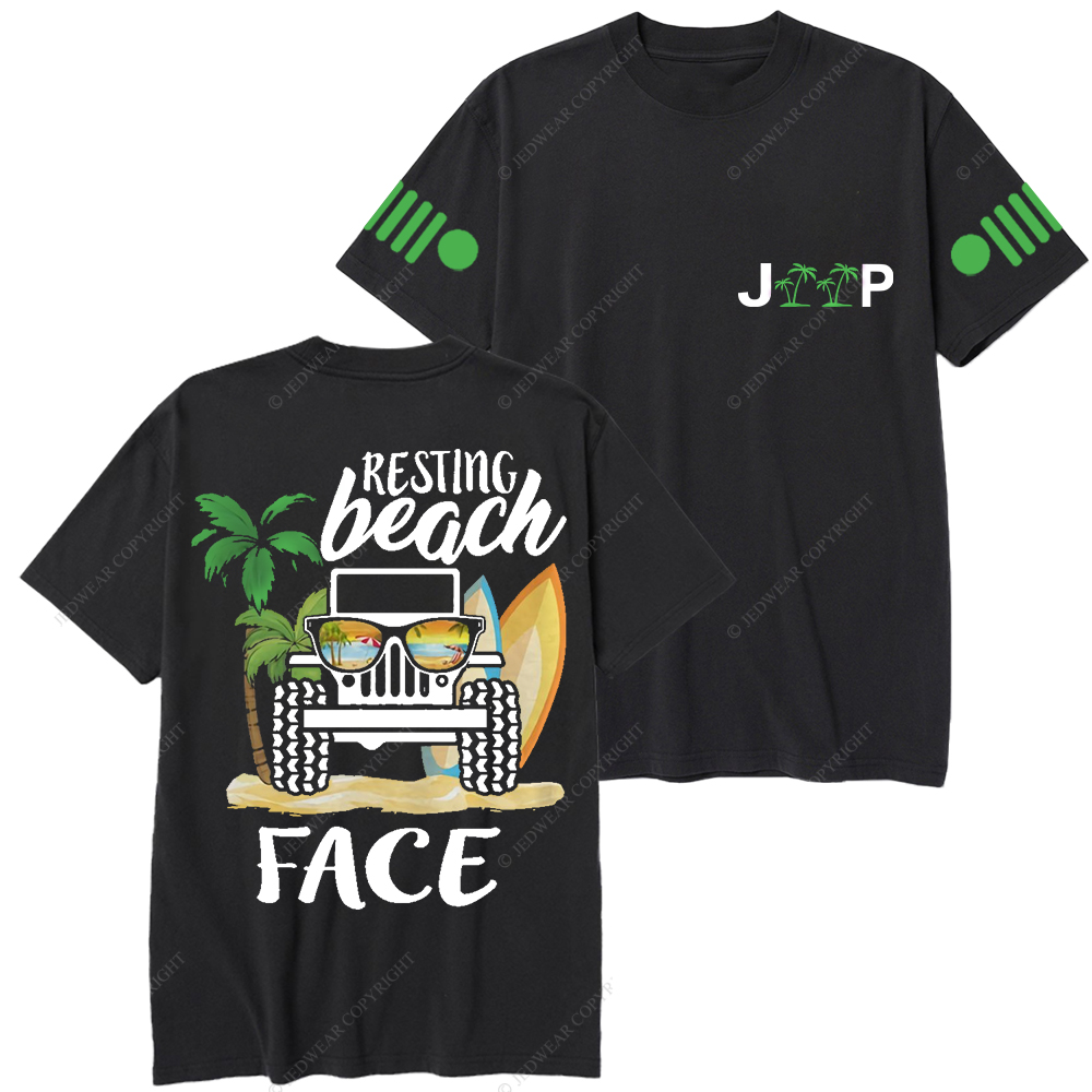 Resting Beach Face Surf Jp T-Shirt