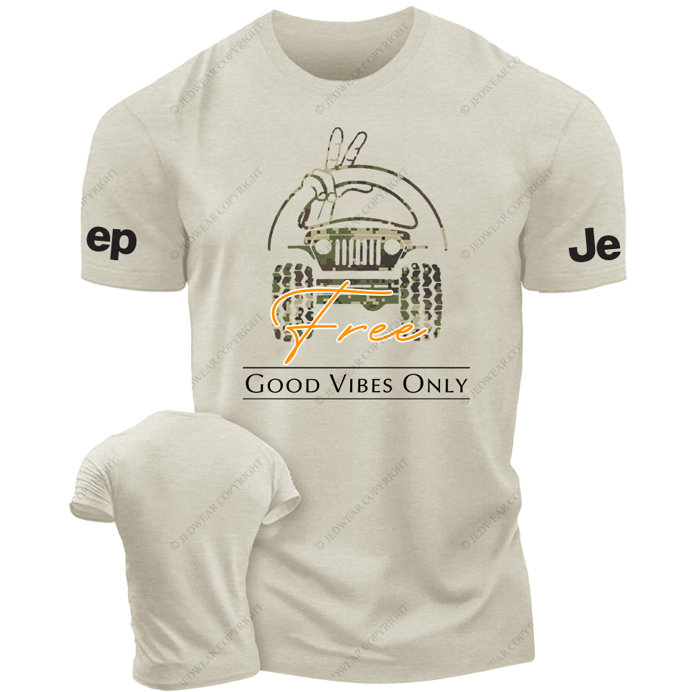 Good Vibes Only Camouflage Free T-Shirt