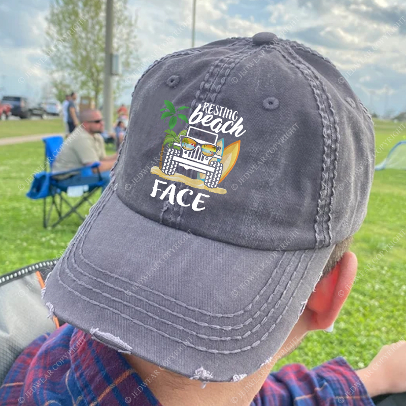 Resting Beach Face Surf Jp Baseball Cap