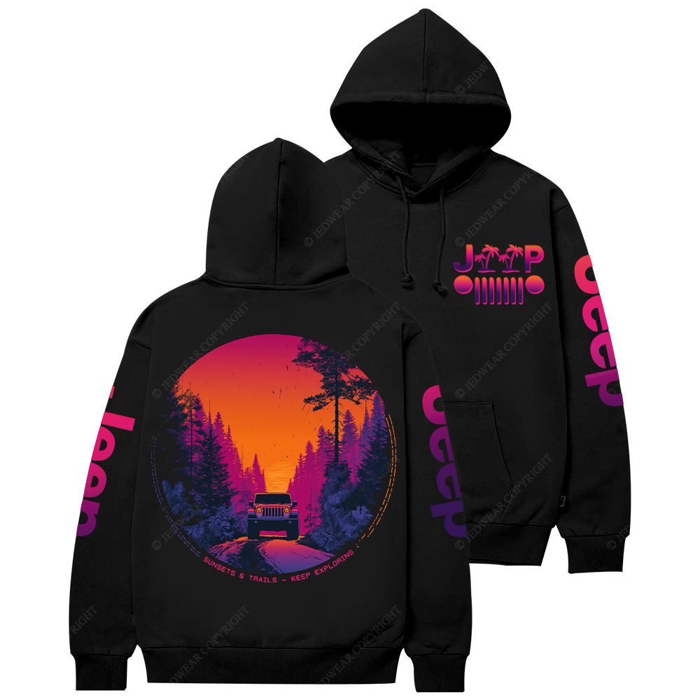 Sunsets Trails Keep Exploring Jp Casual Hoodie