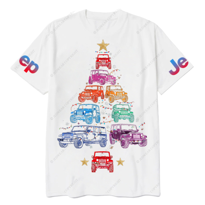Colorful Lights Merry Christmas Tree Jp T-Shirt