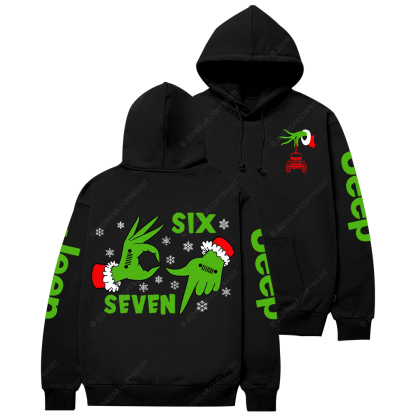 Six Seven Christmas Slang Xmas Meme Funny Number Jp Casual Hoodie