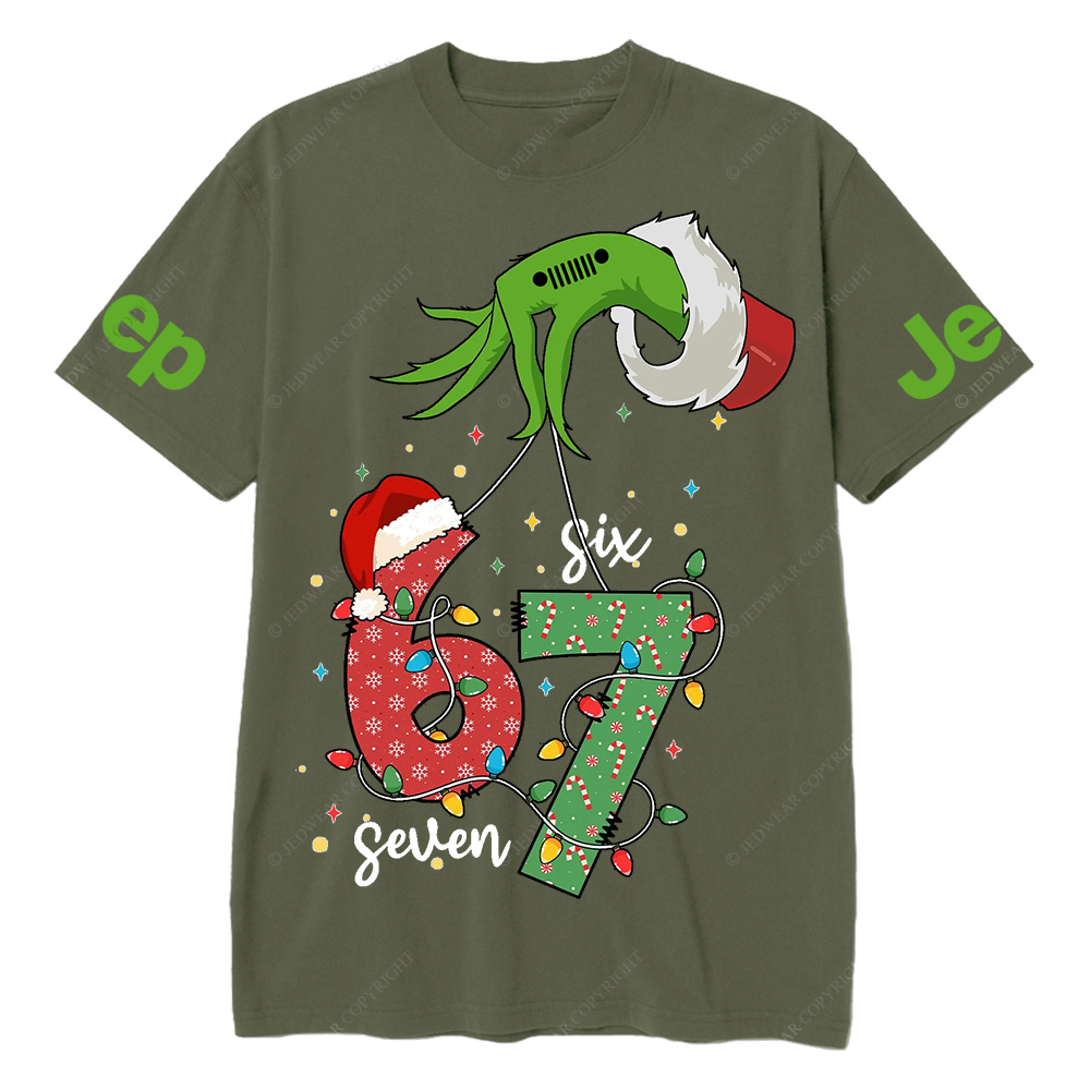 Viral Six Seven Christmas Meme Funny Internet Joke  Jp T-Shirt