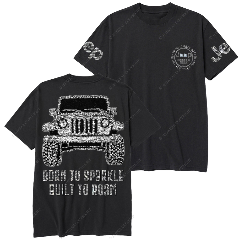 Bling Car Born To Sparkle Built To Roam Jp T-Shirt