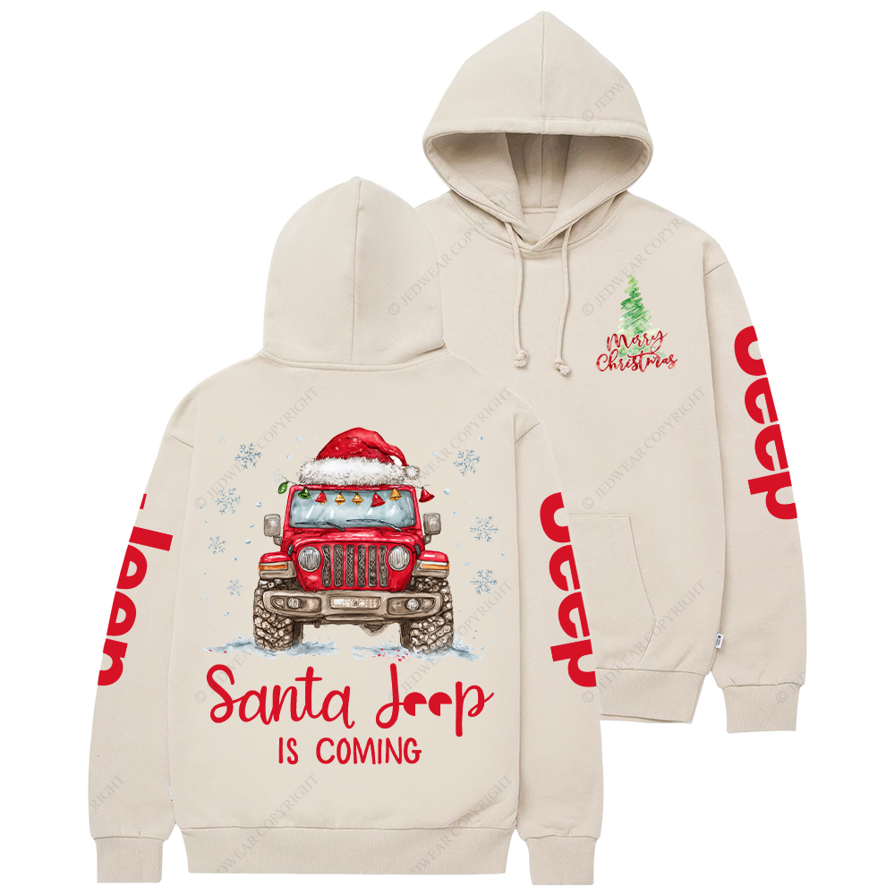 Santa Car Is Coming Merry Christmas Jp Casual Hoodie