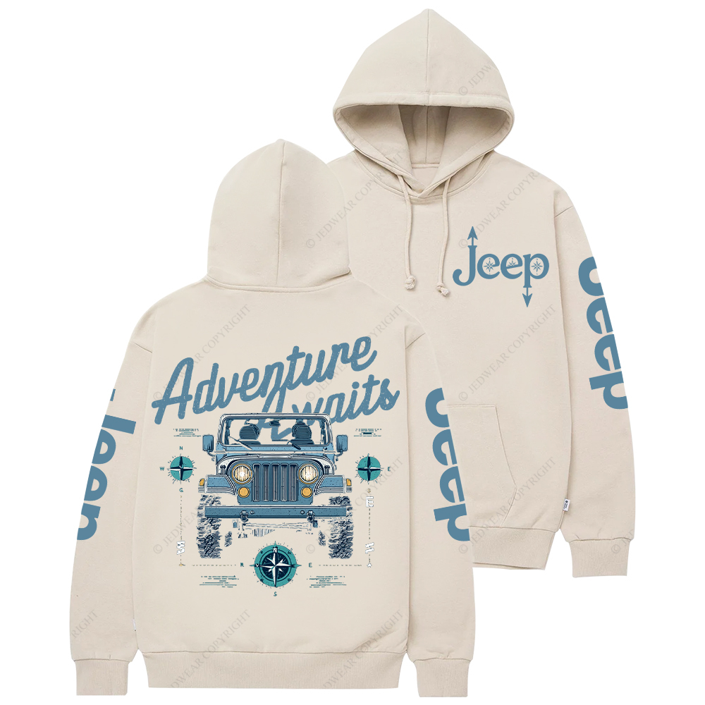 Adventure Awaits  Compass Jp Casual Hoodie