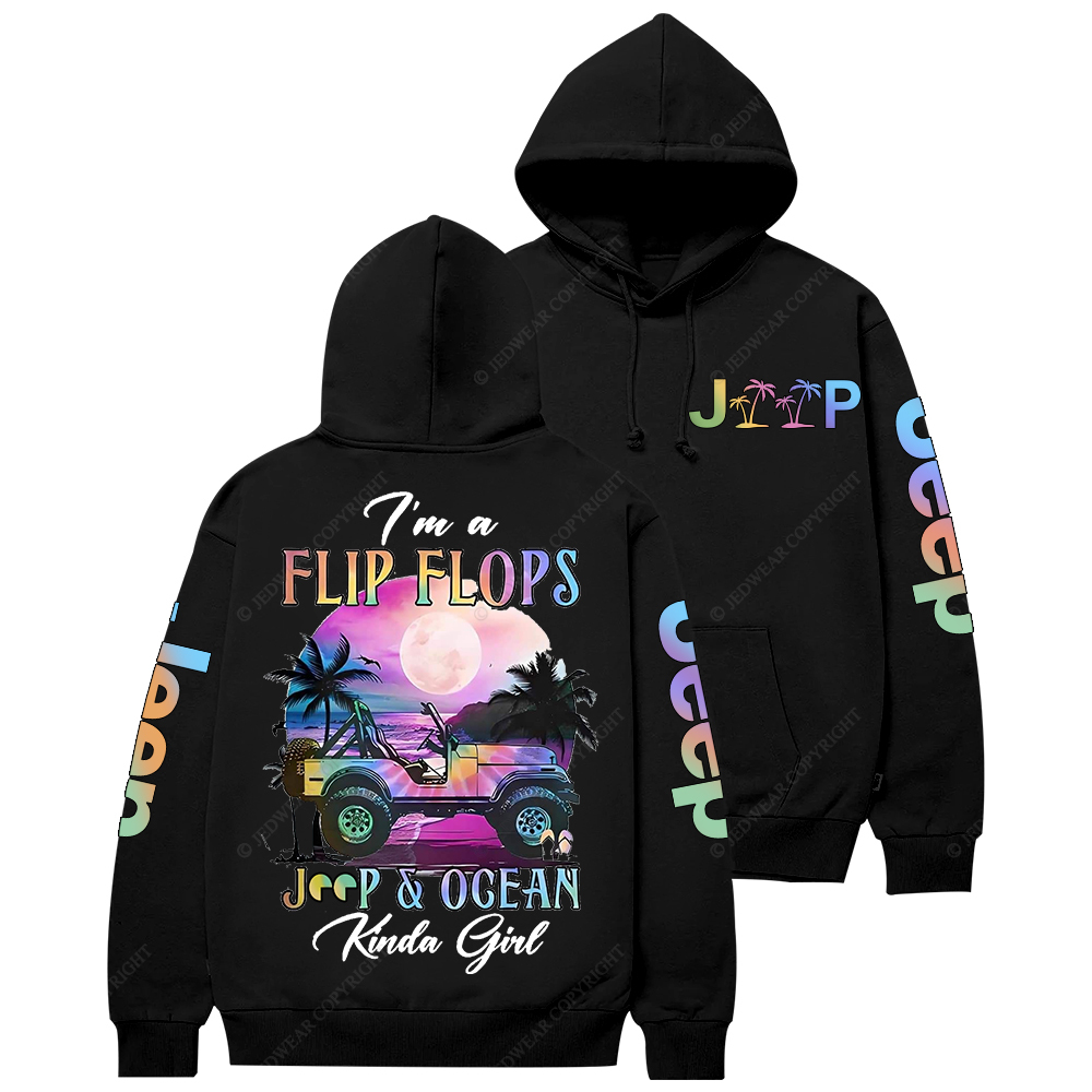 I'm A Flip Flops Car Ocean Kinga Girl Jp Casual Hoodie