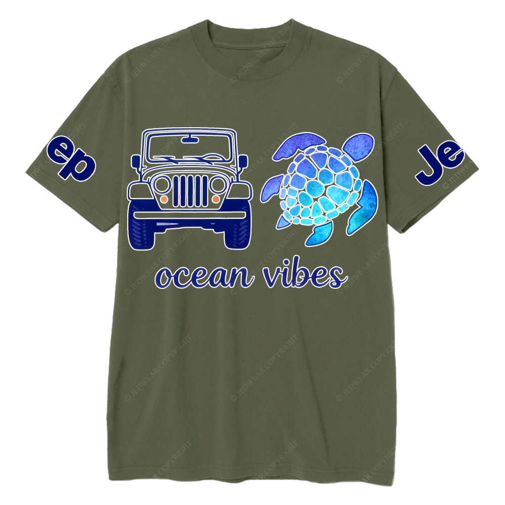 Blue Turtle Ocean Vibes Jp T-Shirt