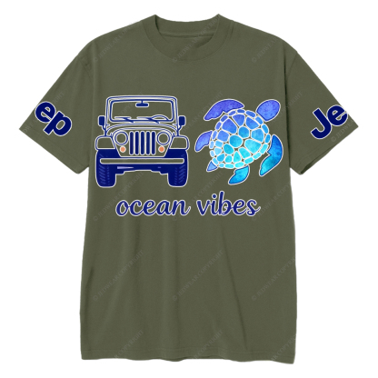 Blue Turtle Ocean Vibes Jp T-Shirt