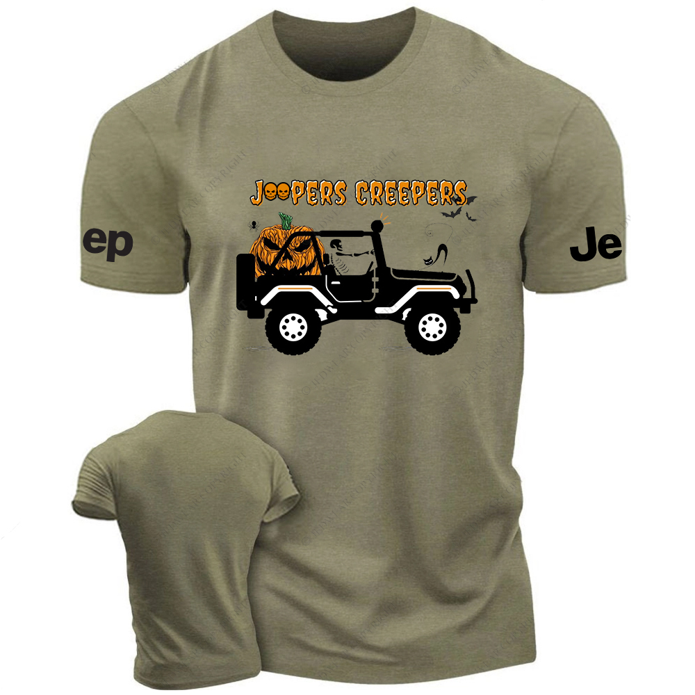 Jp Creepers Halloween Pumpkin Skull T-Shirt