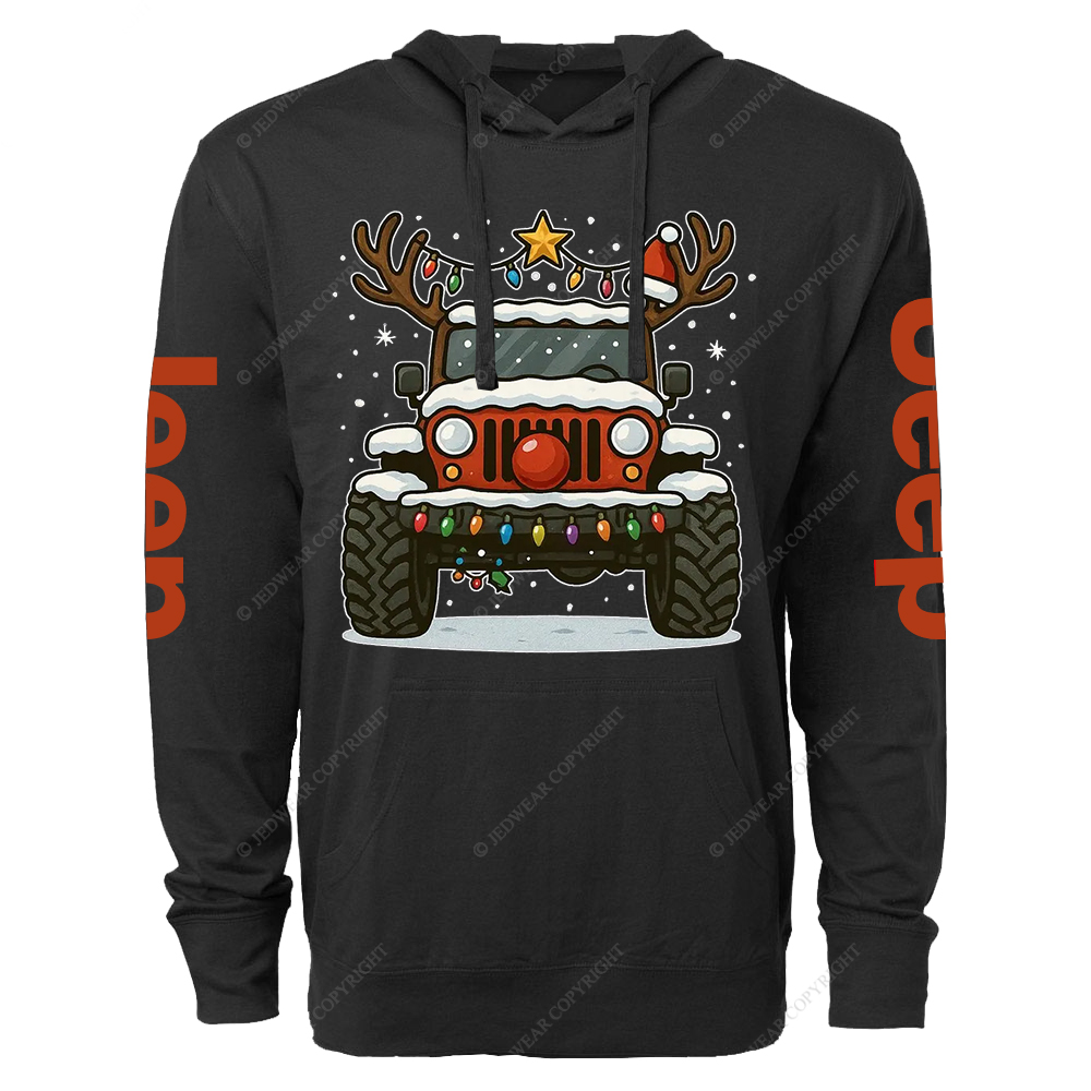 Off-Road Merry Christmas Jp Oversized Lightweight Hoodie   