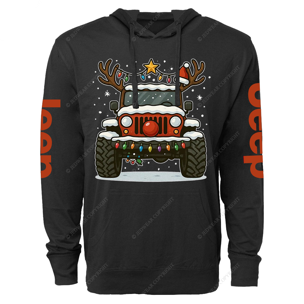 Off-Road Merry Christmas Jp Oversized Lightweight Hoodie   