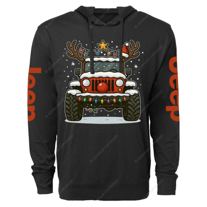 Off-Road Merry Christmas Jp Oversized Lightweight Hoodie   