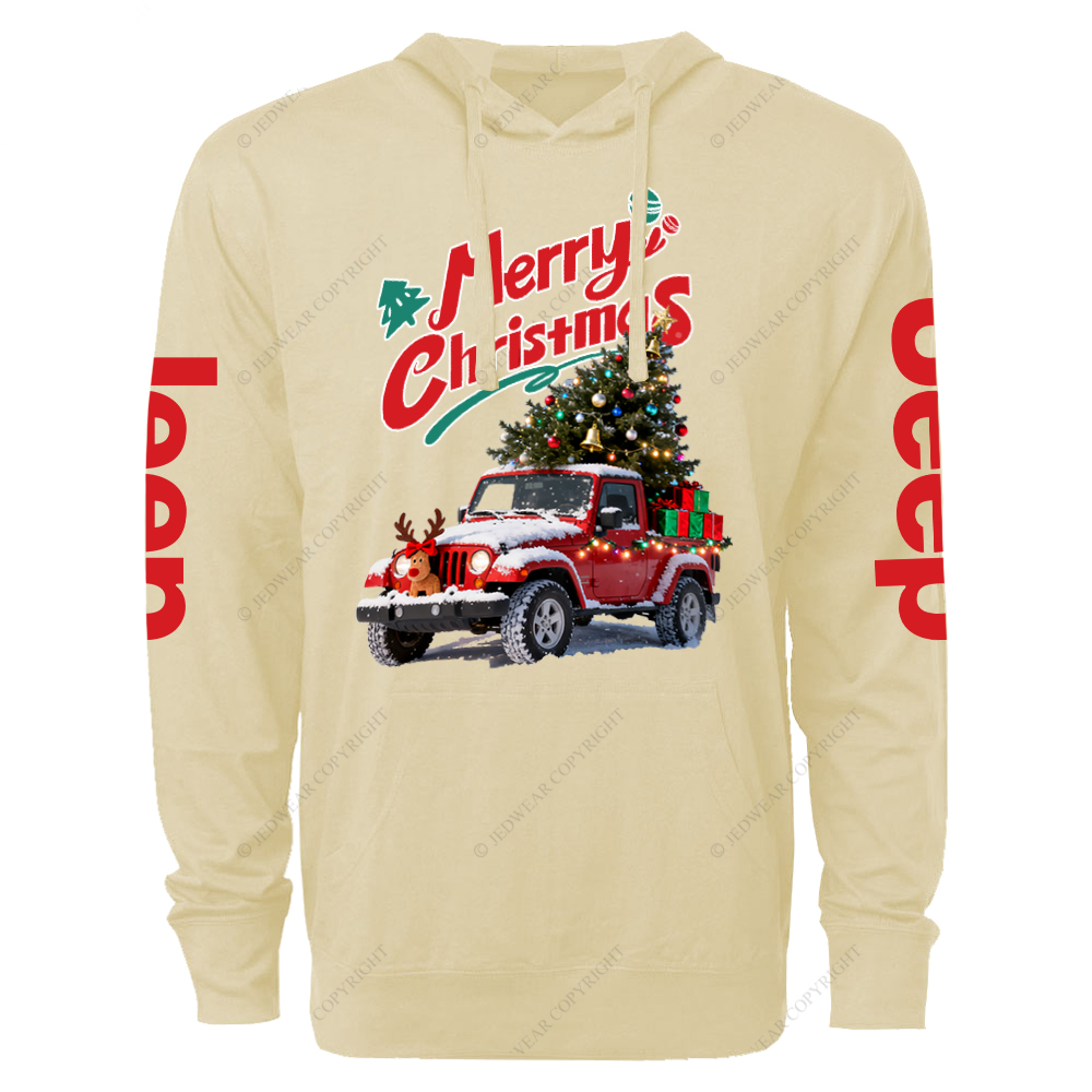 Merry Christmas Elk Gladiator Jp Oversized Lightweight Hoodie   