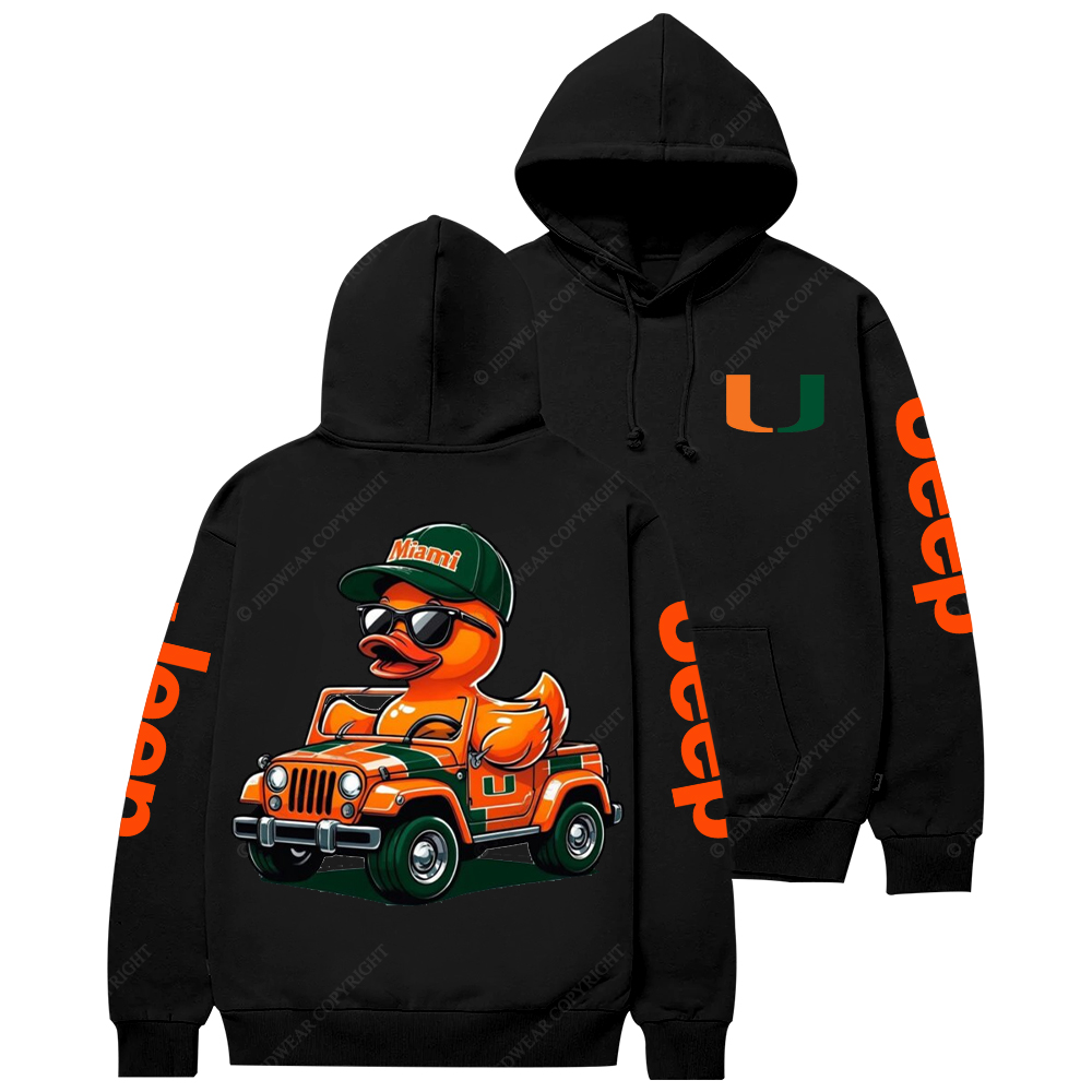 University Of Miami Duck Jp Casual Hoodie
