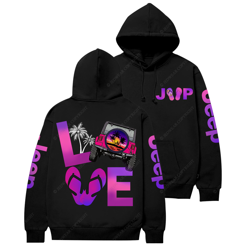Sunset Palm Tree Colorful Jp Casual Hoodie
