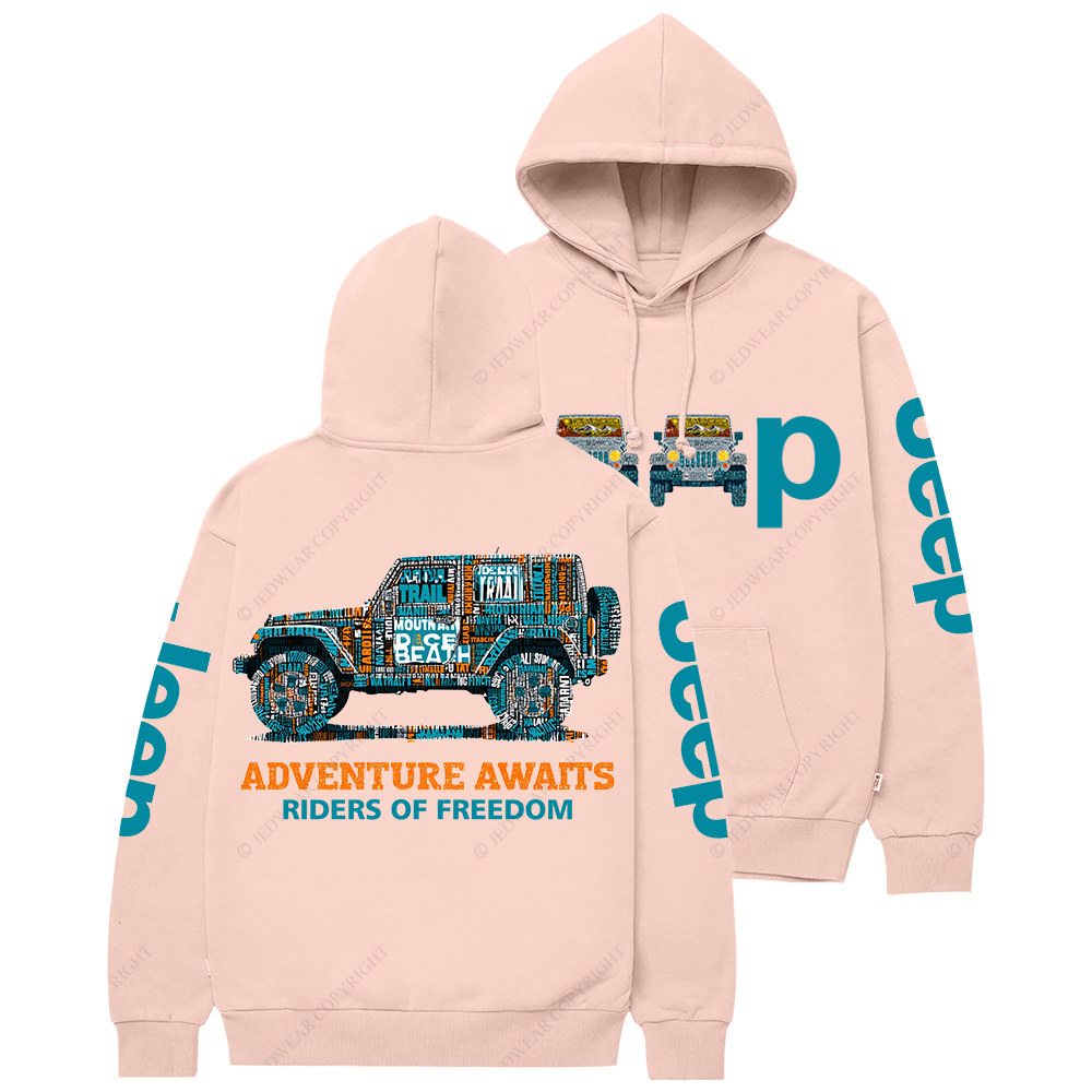 Adventure Awaits Riders Of Freedom Jp Casual Hoodie