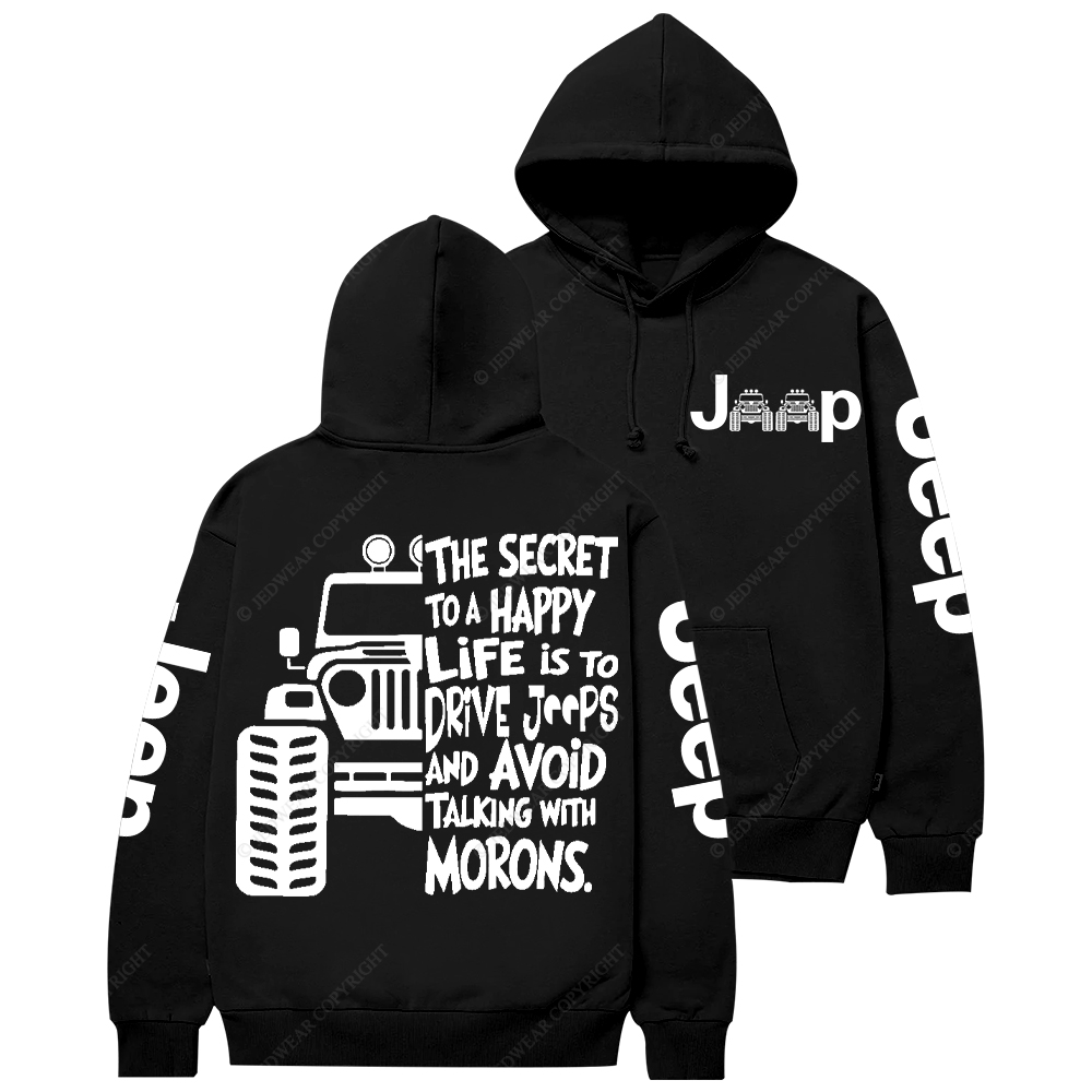 The Secret To A Happy Life Is To Drive Jp Casual Hoodie