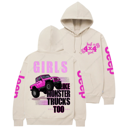 This Funny Monster Trucks Girls Jp Casual Hoodie