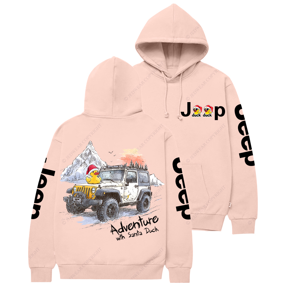 Adventure With Santa Duck Jp Casual Hoodie