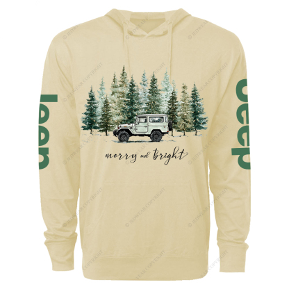 Merry And Bright Jp Oversized Lightweight Hoodie   