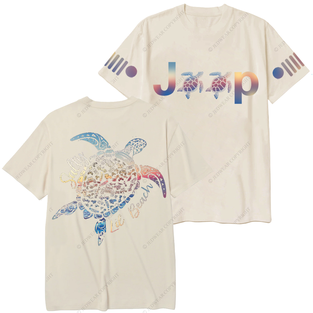 Salty Lie Beach Turtle Jp T-Shirt