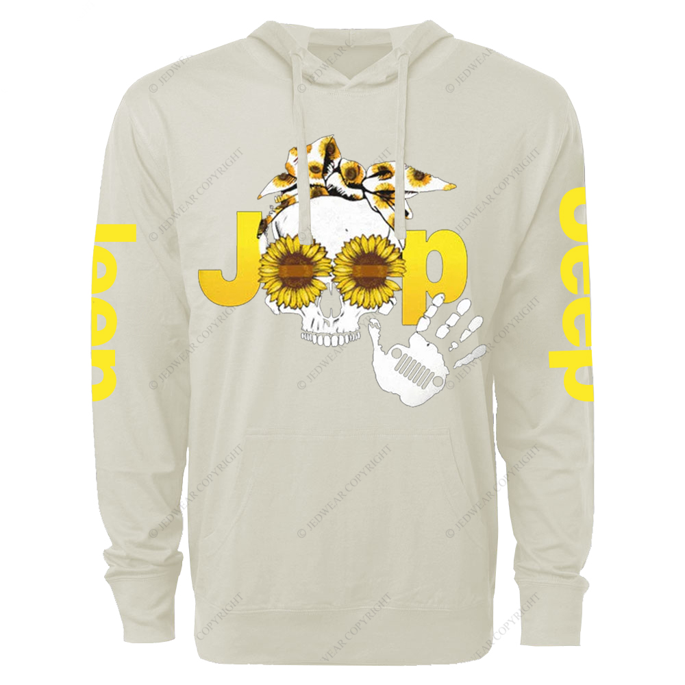 Sunflower Skull Horrible Jp Oversized Lightweight Hoodie   