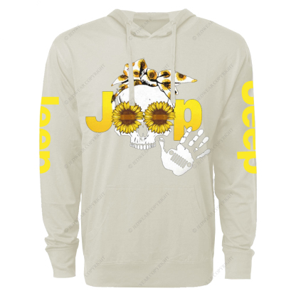Sunflower Skull Horrible Jp Oversized Lightweight Hoodie   