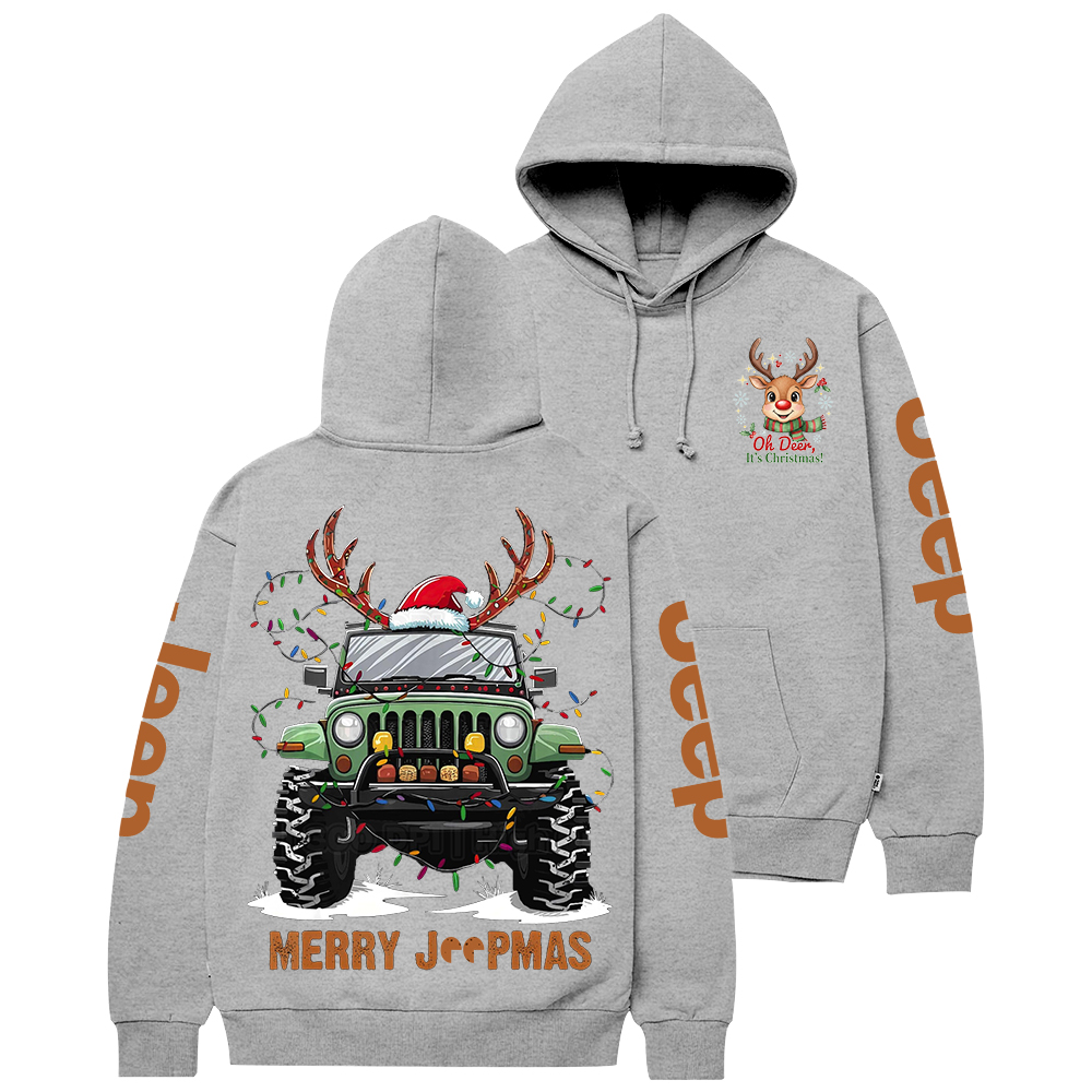 Merry Christmas Xmas Santa Reindeer Jp Casual Hoodie