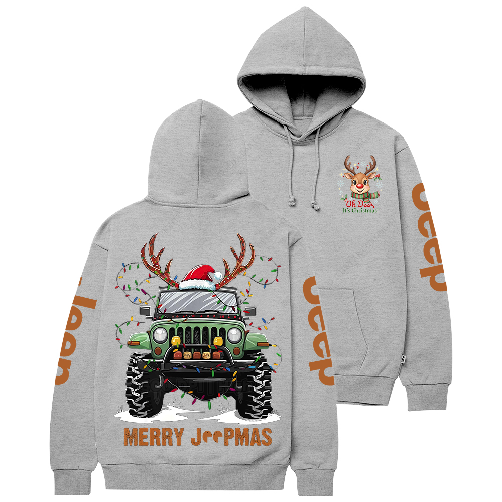Merry Christmas Xmas Santa Reindeer Jp Casual Hoodie