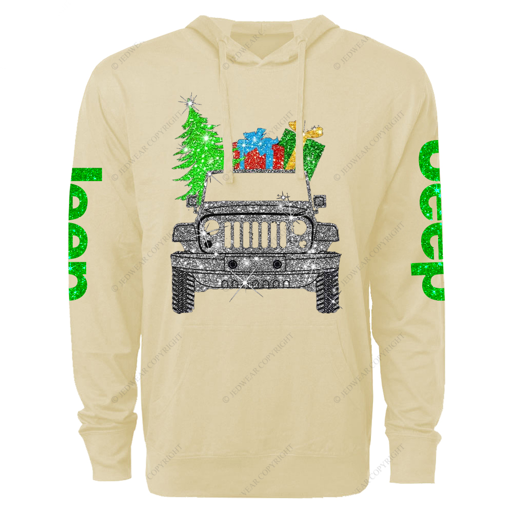 Merry Christmas Bling Jp Oversized Lightweight Hoodie   