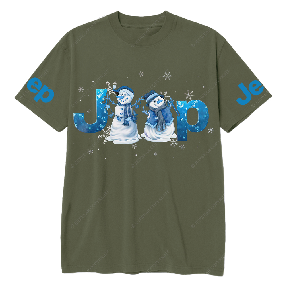 Blue Snowman Christmas Jp T-Shirt