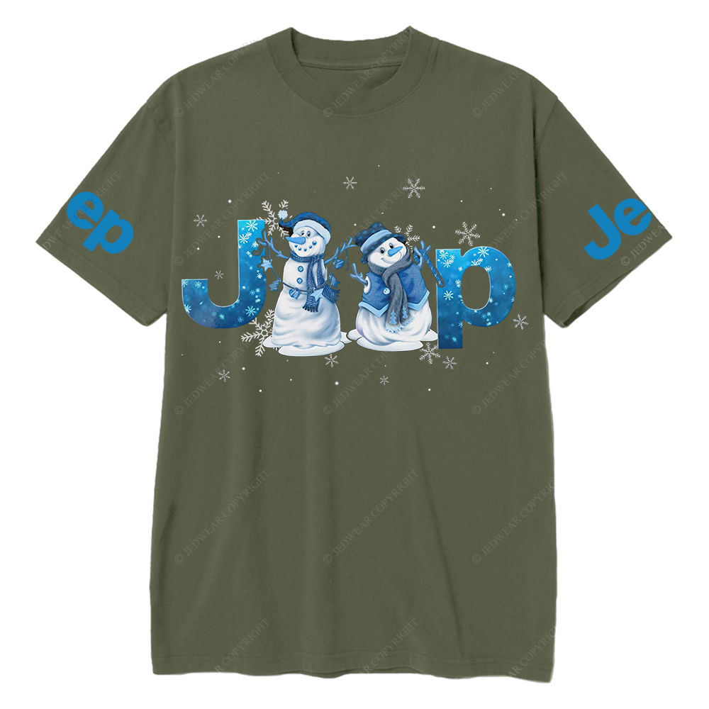 Blue Snowman Christmas Jp T-Shirt