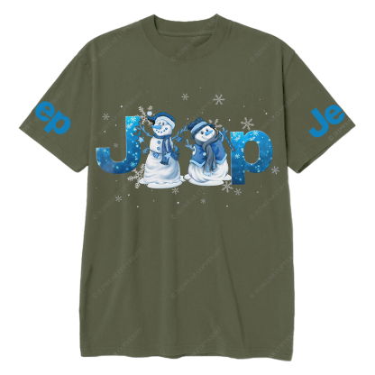 Blue Snowman Christmas Jp T-Shirt