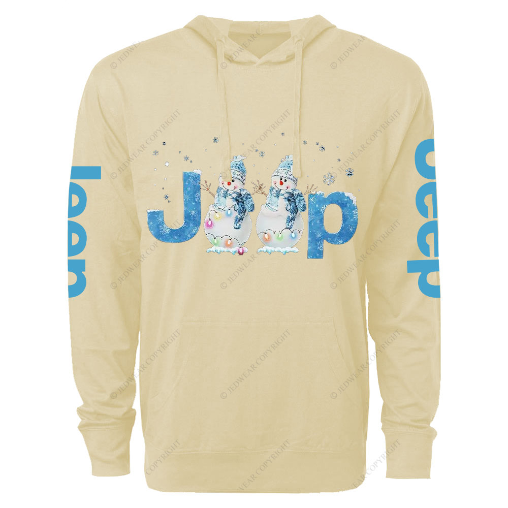Snowman Merry Christmas Jp Oversized Lightweight Hoodie   