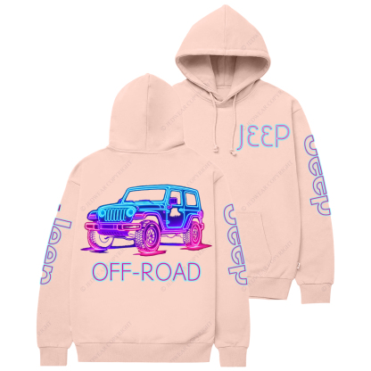 The Design With Neon Lines Outlining The Silhouette Of A Jp Casual Hoodie