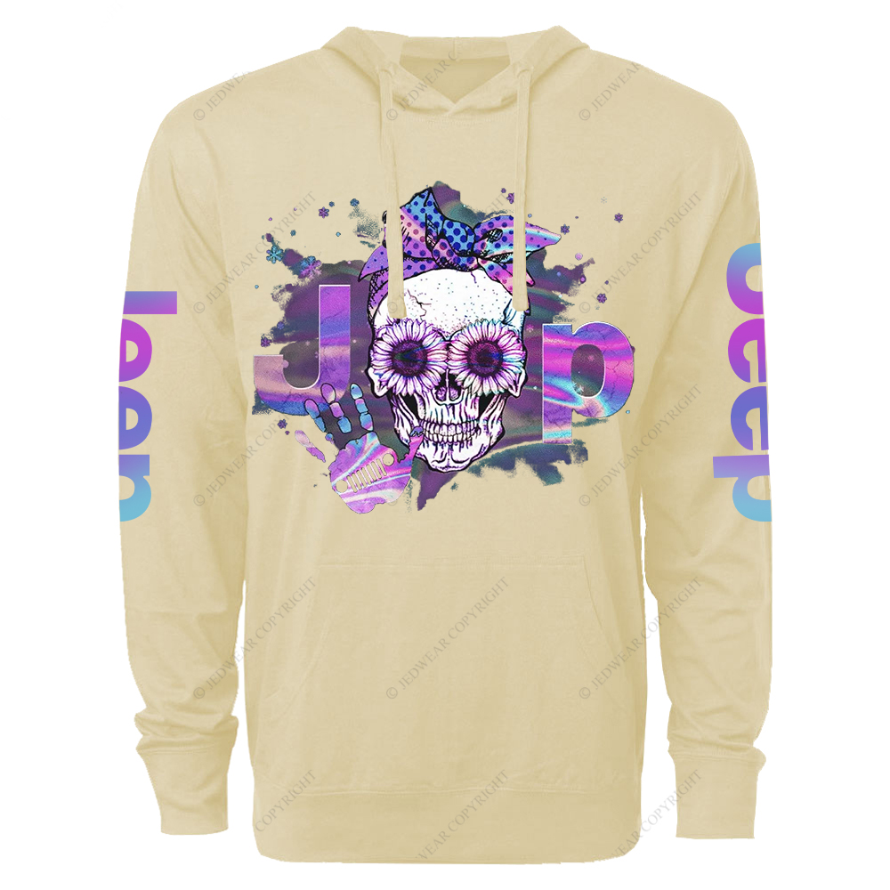 Holo Skull Christmas Jp Oversized Lightweight Hoodie   