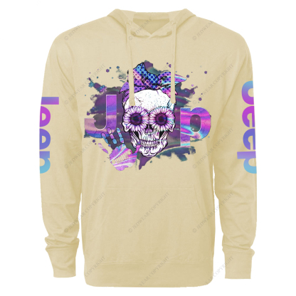 Holo Skull Christmas Jp Oversized Lightweight Hoodie   