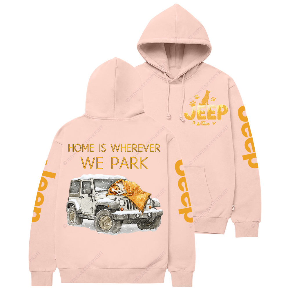 Home Is Wherever We Park Dog Jp Casual Hoodie