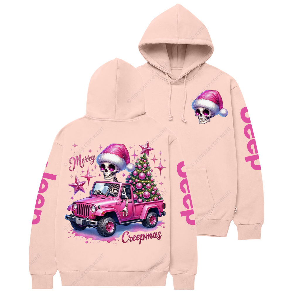 Merry Creepmas Santa Skull Spooky Jp Casual Hoodie