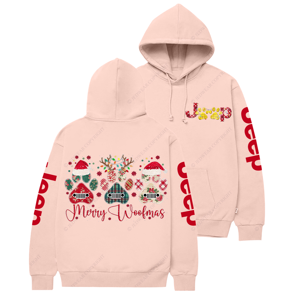 Retro Merry Woofmas Dog Paw Jp Casual Hoodie