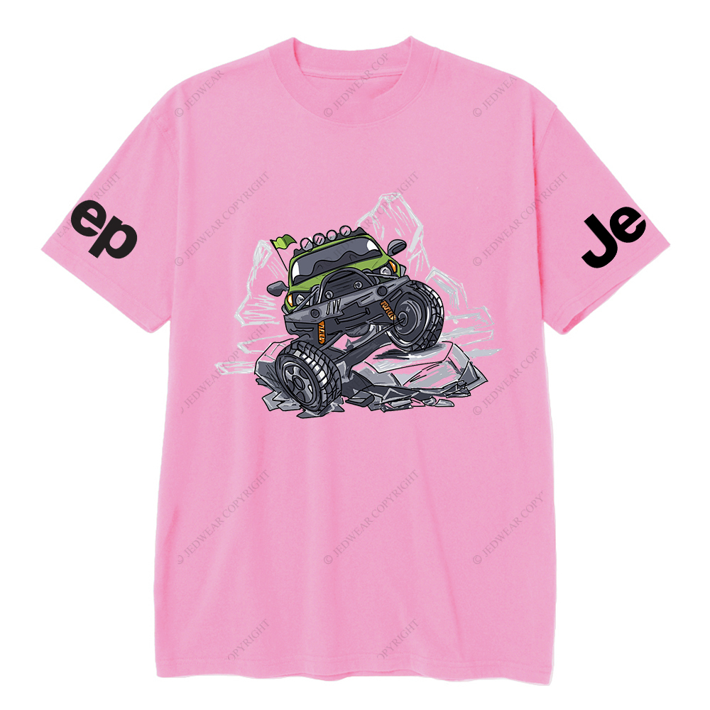 Off-Road Vehicle Driving Hard On Mountain Road Jp T-Shirt