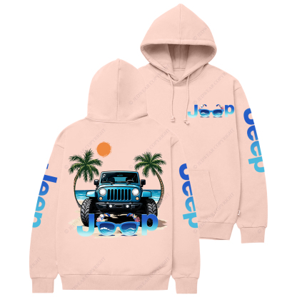 Beach Plam Tree Sea Sunglasses Jp Casual Hoodie