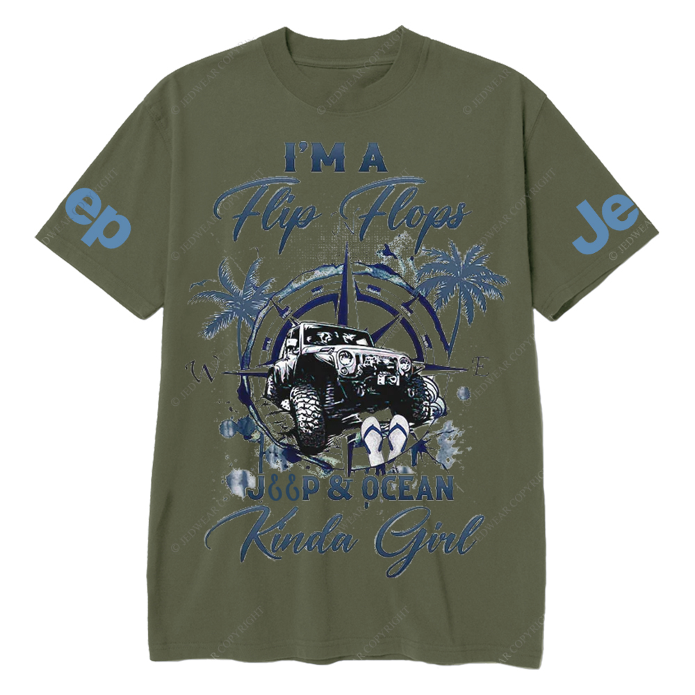 I'm A Flip Flops Jp Ocean Kinda Girl Jp T-Shirt