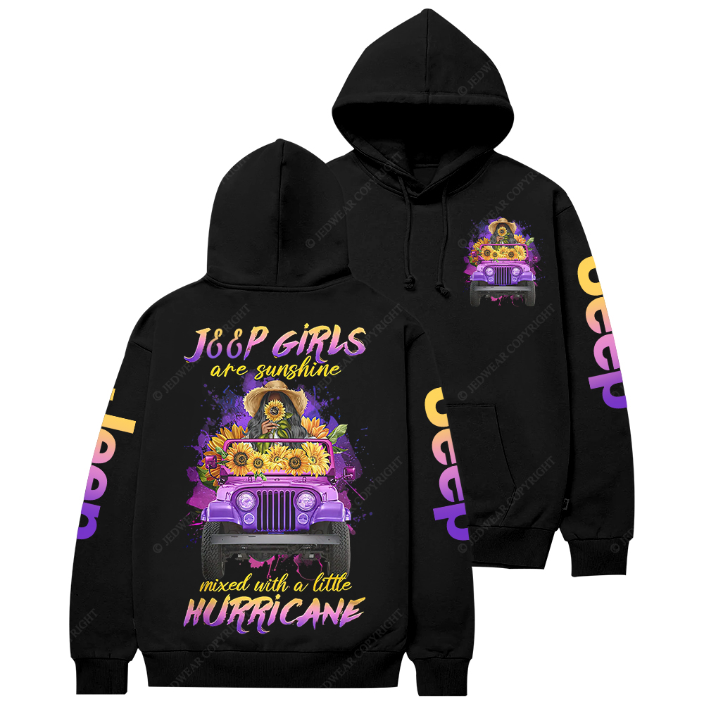 Jp Girls Are Sunshine Mixed With A Little Hurricane Jp Casual Hoodie