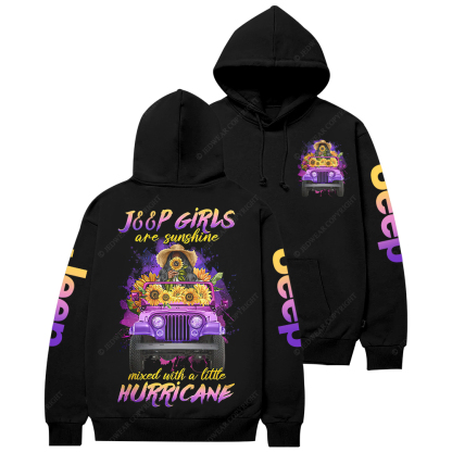 Jp Girls Are Sunshine Mixed With A Little Hurricane Jp Casual Hoodie