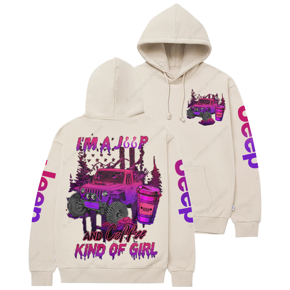 I'm A Jp And Coffee Kind Of Girl Jp Casual Hoodie